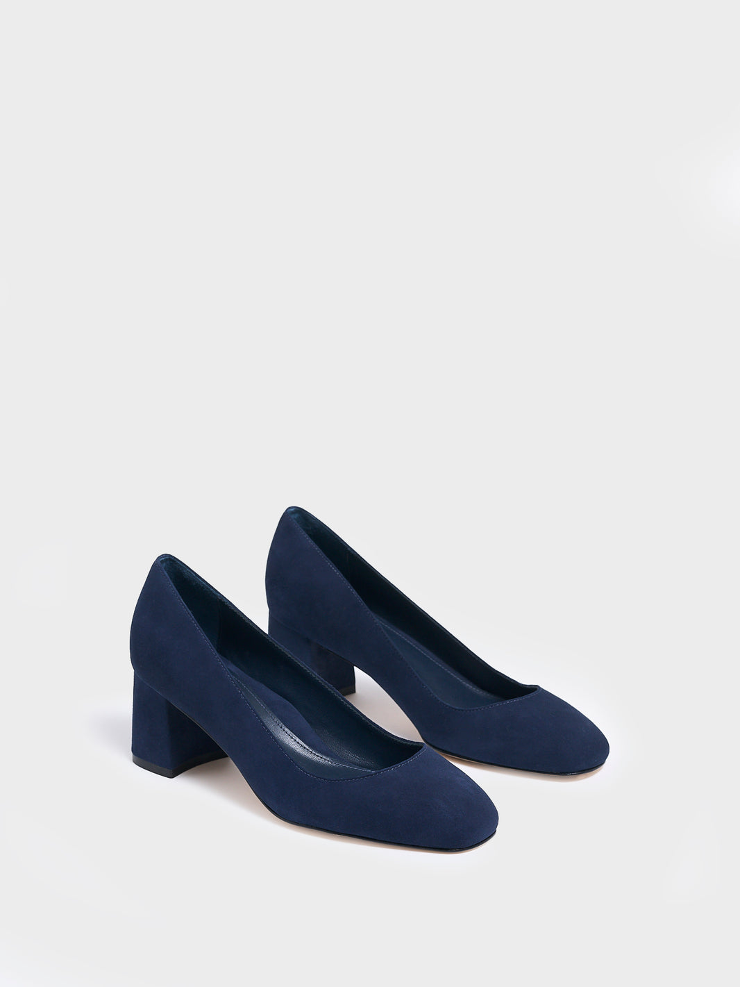 Block Heel Pump 60 | Navy Suede